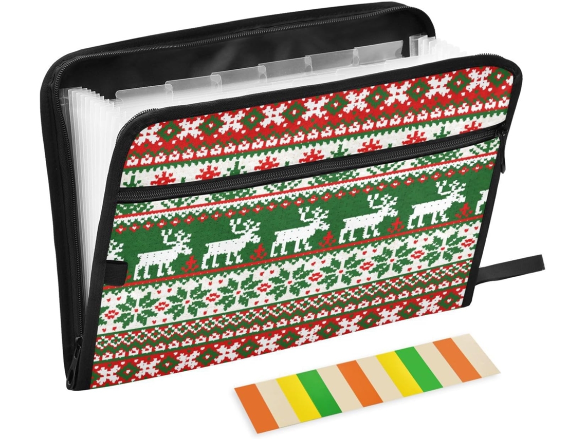 Besportble Juego De Cremallera Para Oficina Y Punto De Estilo Folclórico 35,8 X 26,9 X 1,8 Cm Organizador D...