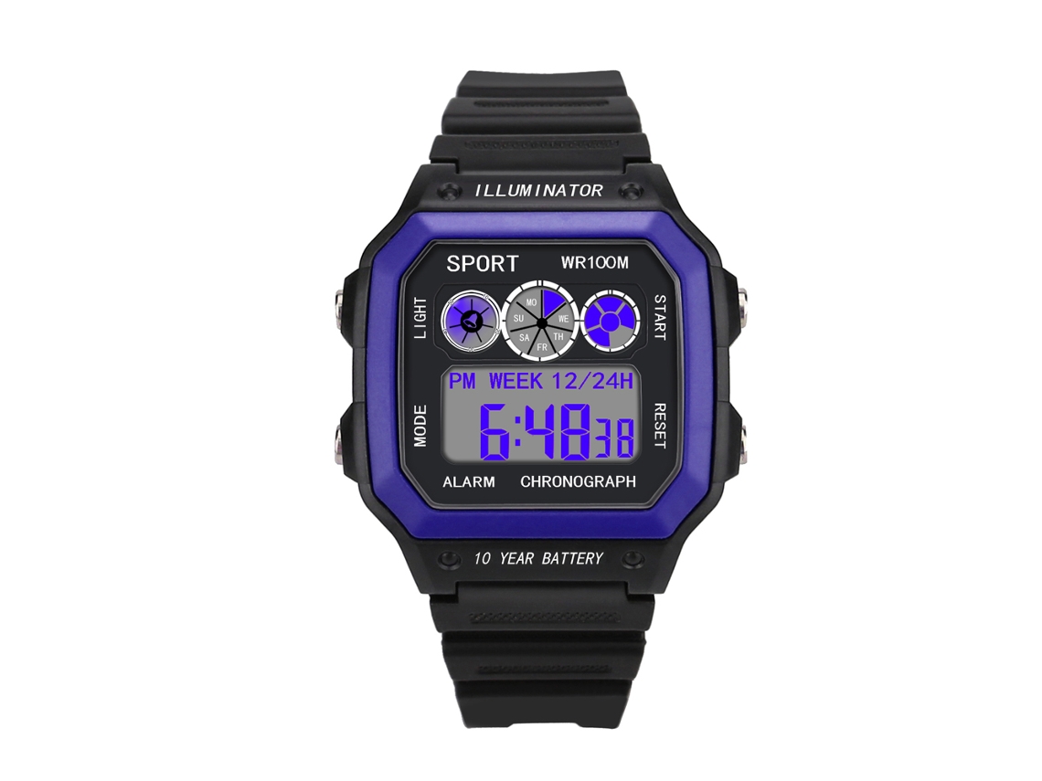 Reloj Deportivo Digital Informal Para Niños Y Adolescentes Con Cronómetro - Azul Dzb14