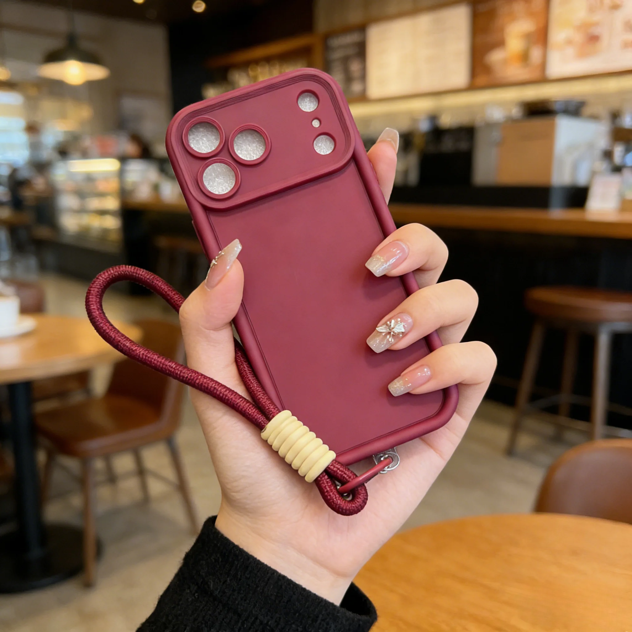 (rojo Intenso Para Iphone 13) Funda Protectora Suave Con Cubierta Trasera De Silicona A Prueba De Golpes