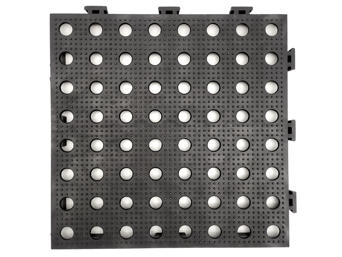 Pack 1.000 Losetas Suelo Antideslizante Maxi Drenante Negro 33x33x2cm (≈109m²) Ultra-resistentes: Paso De Coches, Hostelería, Industria