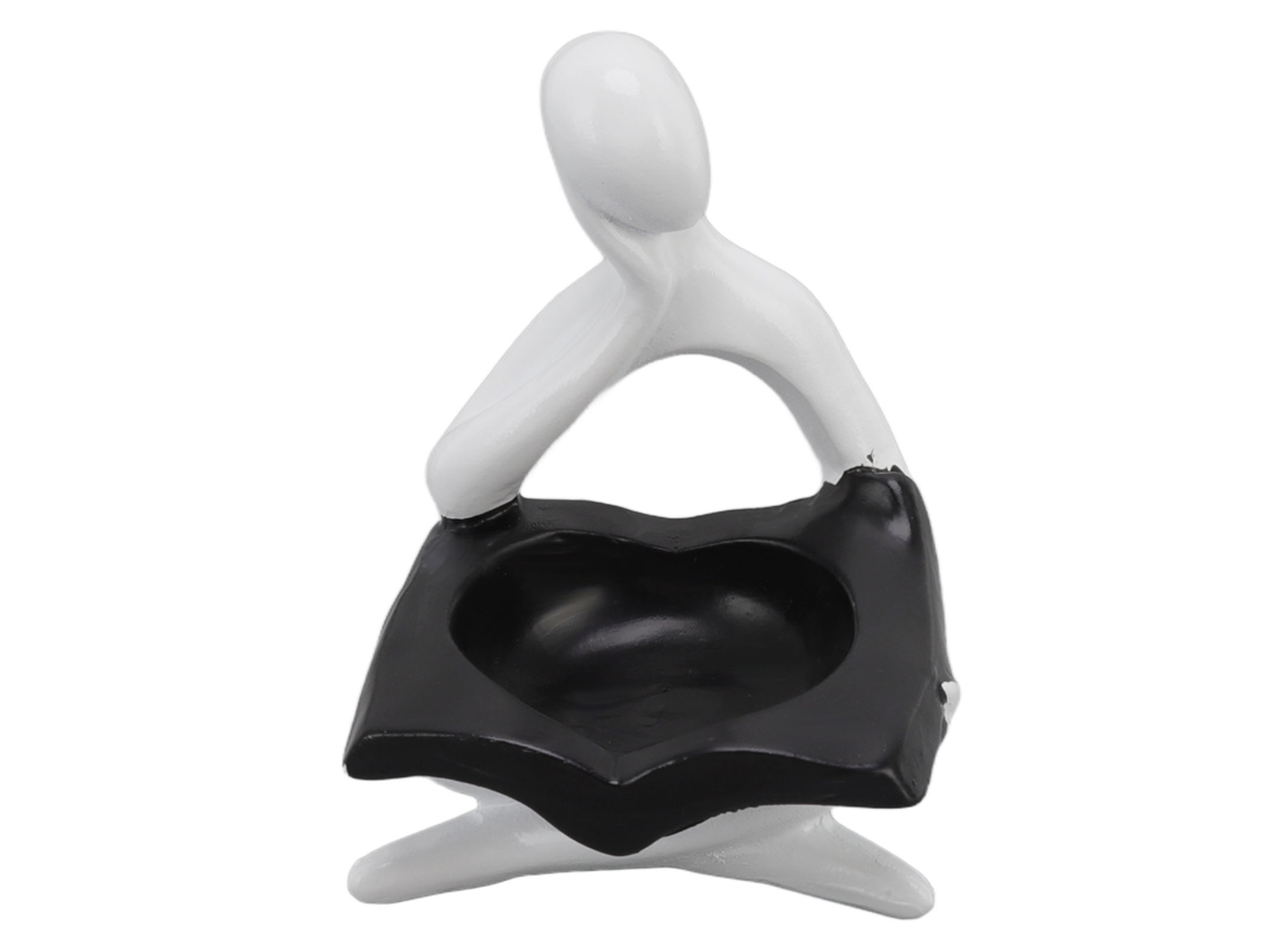 Lámpara de resina con escultura de personaje abstracto para leer