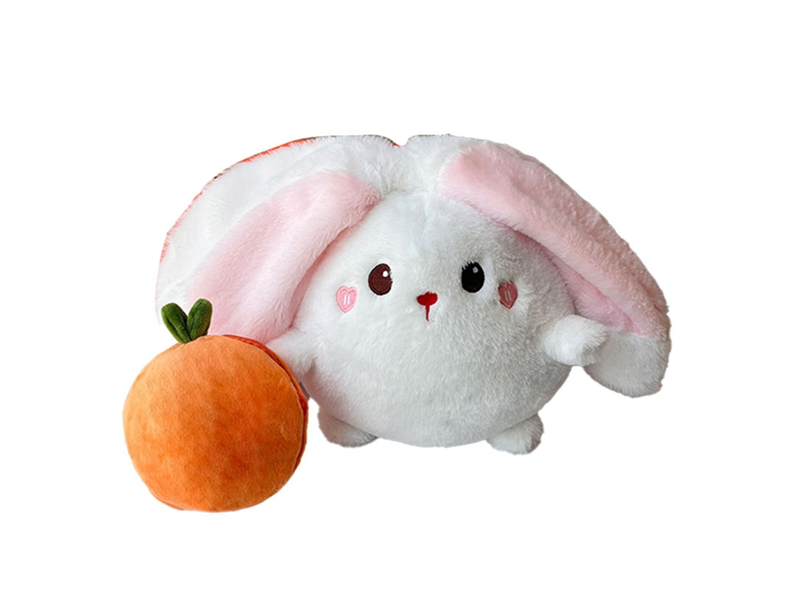 2026-muñeco De Peluche Animal Adorable Reversible De Caqui Suave Juguete Almohada Decoración Hogar Cama Conejo S 18cm/7.1in