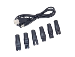 Cable De Conversión Con Conector Macho Dc5.5x2.1mm A Hembra C8 Con Línea Usb Para Carga Rápida.