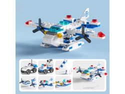 Minibloques de construcción 6 en 1: coche de policía, camión de bomberos y castillo. Kit de construcción DIY. Juguetes educativos para niños. Viewleaf