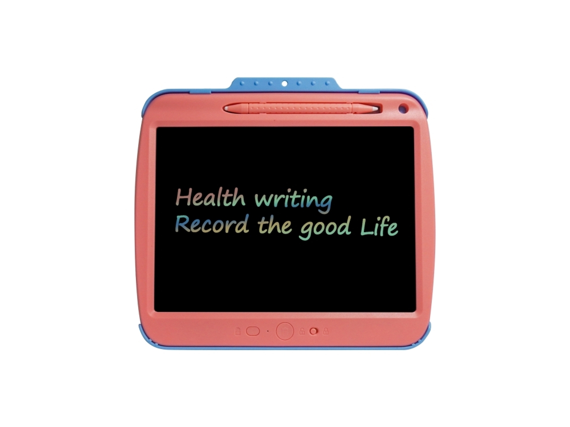 Tableta De Escritura A Mano Lcd Recargable De 9 Pulgadas Con Líneas De Colores (rosa) Y Tablero De Escritura Electrónico Transparente