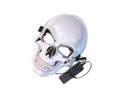 Máscara de calavera LED con 3 modos de luz blanca para Halloween
