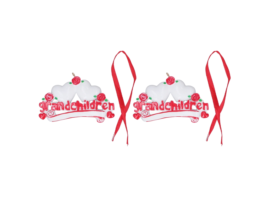 2pcs Colgante De Árbol De Navidad De Resina Tallado Y Pintado A Mano Decoración Colgante Para Hogar 22 W251