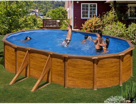 Piscina de Acero GRE Imitacion Madera (500x300x120 cm)