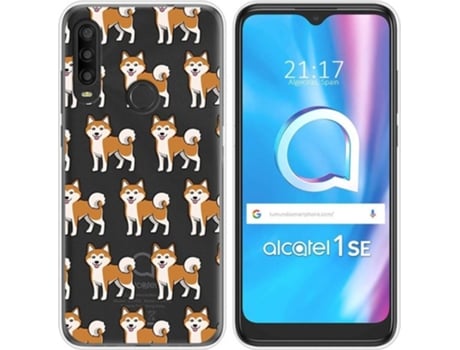 Carcasa Alcatel 1SE 2020 TUMUNDOSMARTPHONE Dibujos Transparente Perros 08 Multicolor