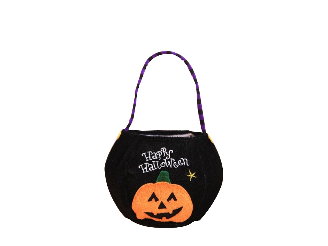 Bolsa portátil de dulces de Halloween para niños con calabaza