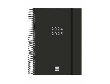 Agenda FINOCAM Negro A5 15,5 x 21,2 cm 2024-2025