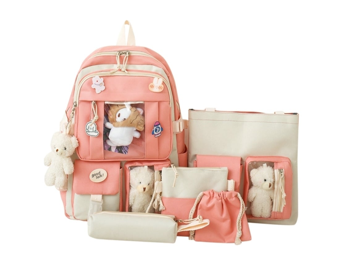 Bonita Mochila Infantil De 5 Piezas, Mochila Multifuncional Para Niñas.