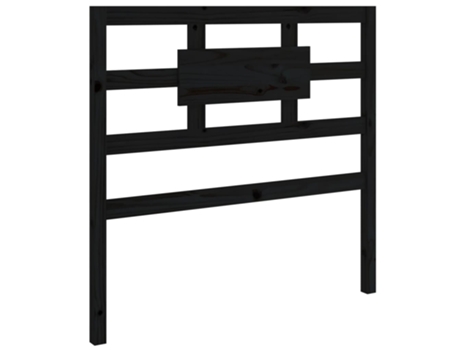 MAISON EXCLUSIVE - Cabecero de cama madera maciza de pino negro 95,5x4x100 cm