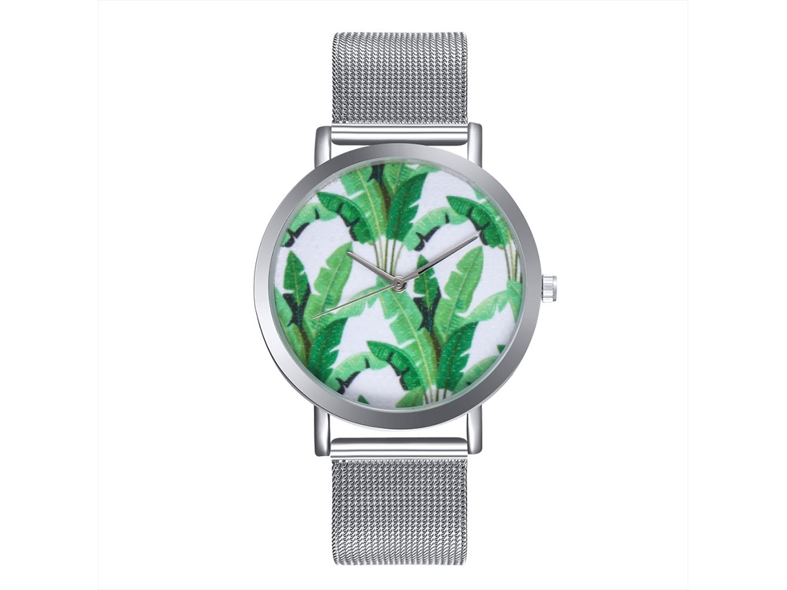 Reloj De Pulsera De Aleación Para Mujer Con Esfera Analógica Redonda Y Movimiento De Cuarzo Plateado.