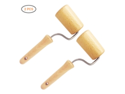 2 Piezas Herramienta De Rodillo De Madera Para Pintura 5d Accesorios Diy Para Pintura Adhesión Fuerte