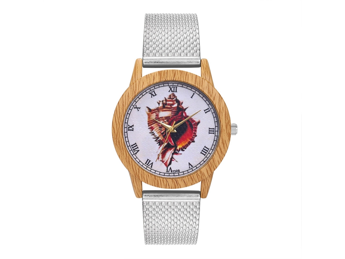 Reloj De Cuarzo Con Correa De Silicona Dial Numeros Romanos Unisex Plata