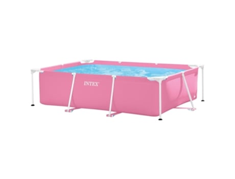 Piscina Desmontable Rectangular Rosa 1.662 L Small Frame INTEX