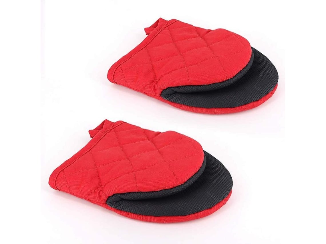 2026-luvas De Forno Vermelhas Mini De Silicone Isolantes Anti-deslizantes Para Cozinha