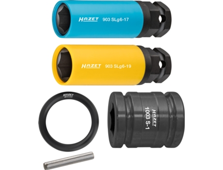 HAZET 903Slg6/5 Juego de Llaves de Vaso de Impacto Con Hexágono Especial: Cuadrado Hueco 1/2 Pulgadas 12 5 Mm Hexágono Exterior 24 Mm Perfil de Tra