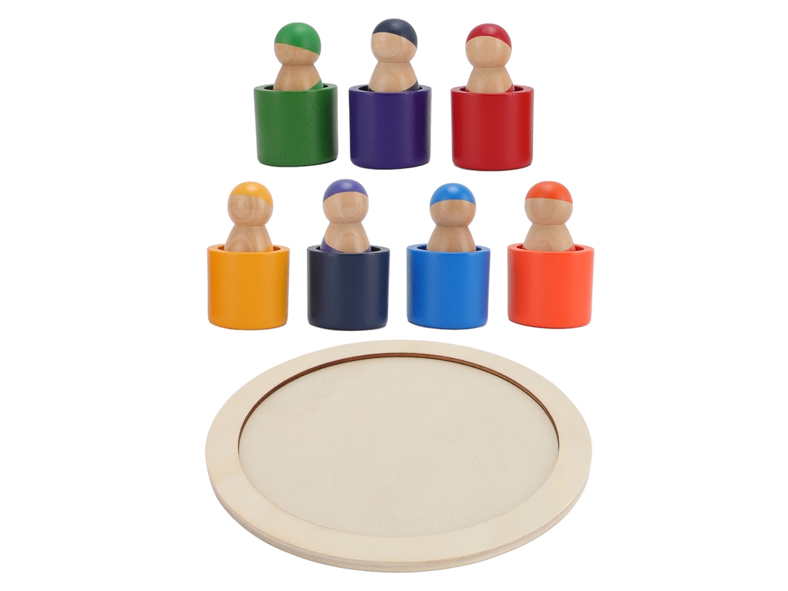 Muñecas Bj-Madeira en vasos: Juguetes educativos para aprender la clasificación básica y la coordinación de conteo. Manual.