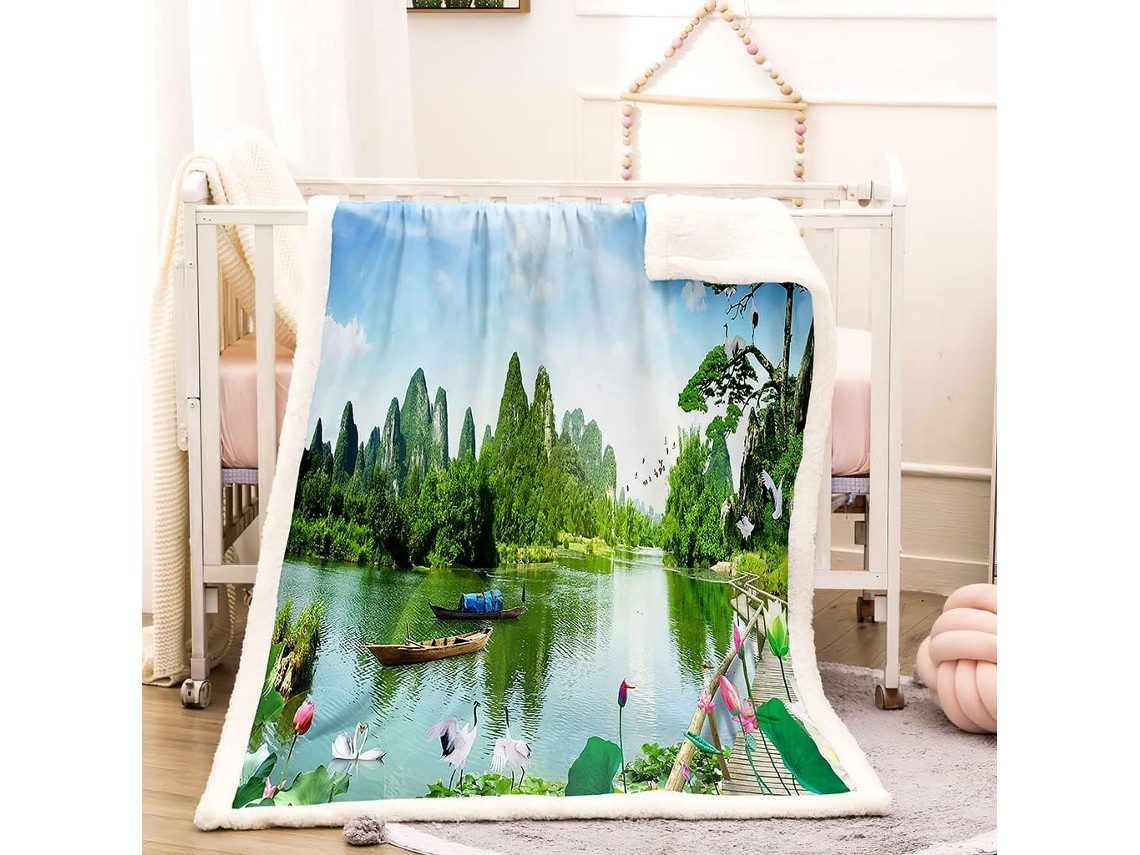 Microfibra Estampado Cama Adultos Niños Color 180 X 200 Cm 180x200cm