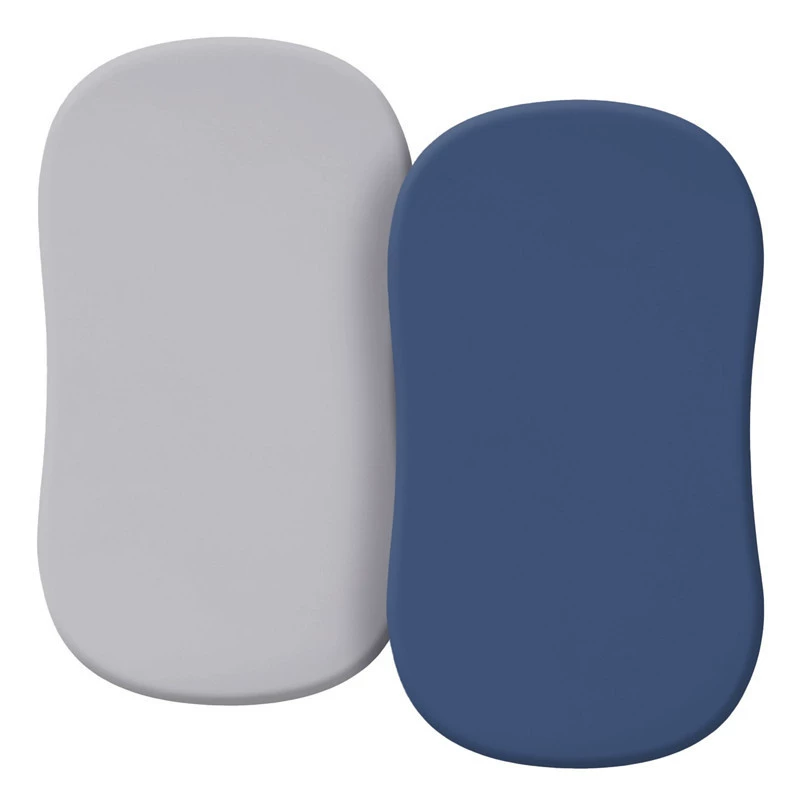 Juego De Sábanas Para Nido De Bebé Chrui 0-24 Meses Microfibra Elástico Lavable 2 Unid 81x43cm (gris Azul Marino)