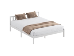Estructura De Cama Individual De Madera Maciza De 160x200 Cm Con Cabecero Y Base De Láminas Resistente Para Niños Y Adultos.
