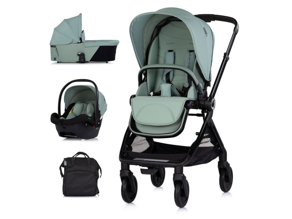 Carrito De Bebé Trío Elite Next Gen Con Mango Reversible Hasta 22 Kg De Chipolino - Matcha