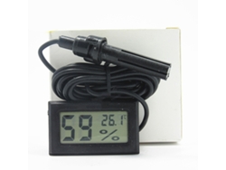 Termómetro higrómetro digital LCD con sonda integrada, medidor electrónico de temperatura y humedad Fy-12