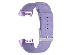 Correa De Pulsera Inteligente Resistente Tejida, Reemplazo De Pulsera Para Fitbit Charge3, Correa De Lienzo Morado