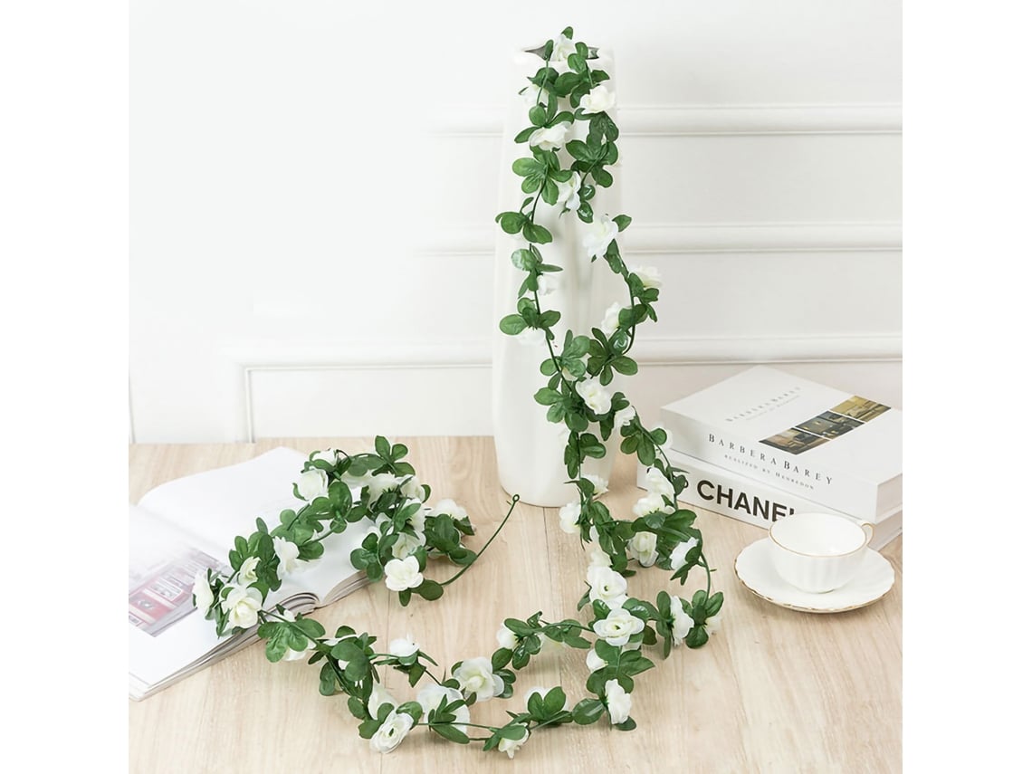 Guirnalda Artificial De Peonías Blancas Para Decoración De Salas De Estar Y Bodas.