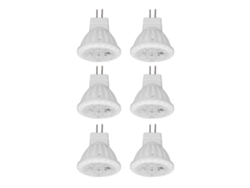 6 Bombillas Led Mr11 Gu4 De 4w, 220v, Regulables, 360lm, Para Jardín, Paisajismo Y Caminos.