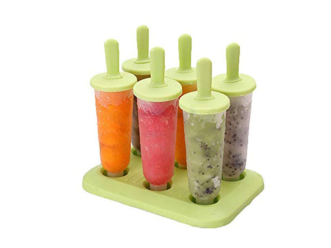 (verde) Molde Para Helado Casero Con Palito, Molde De Plástico Reutilizable Para Paletas