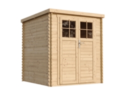 Caseta de Jardín de Madera TIMBELA M309F Puerta con Cerradura (3,53 M² - 200 x 204 x 204 cm)