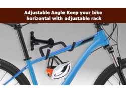 2 Piezas Soporte De Pared Para Bicicleta Resistente, Rack De Almacenamiento Ahorra Espacio Para Garaje Apartamento Negro