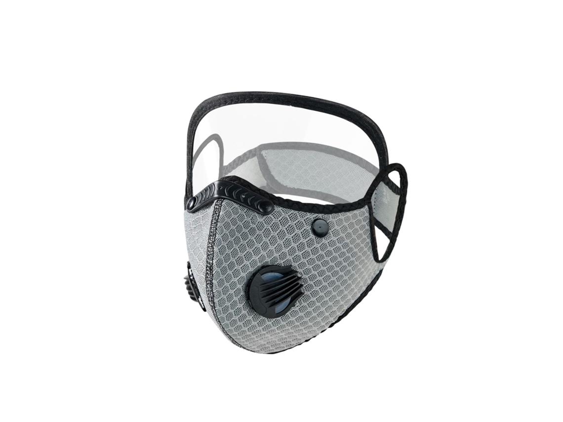 Mascarilla antipolvo reutilizable HEXINYIGJLY con filtro de carbón para carpintería y corte de césped, color gris.