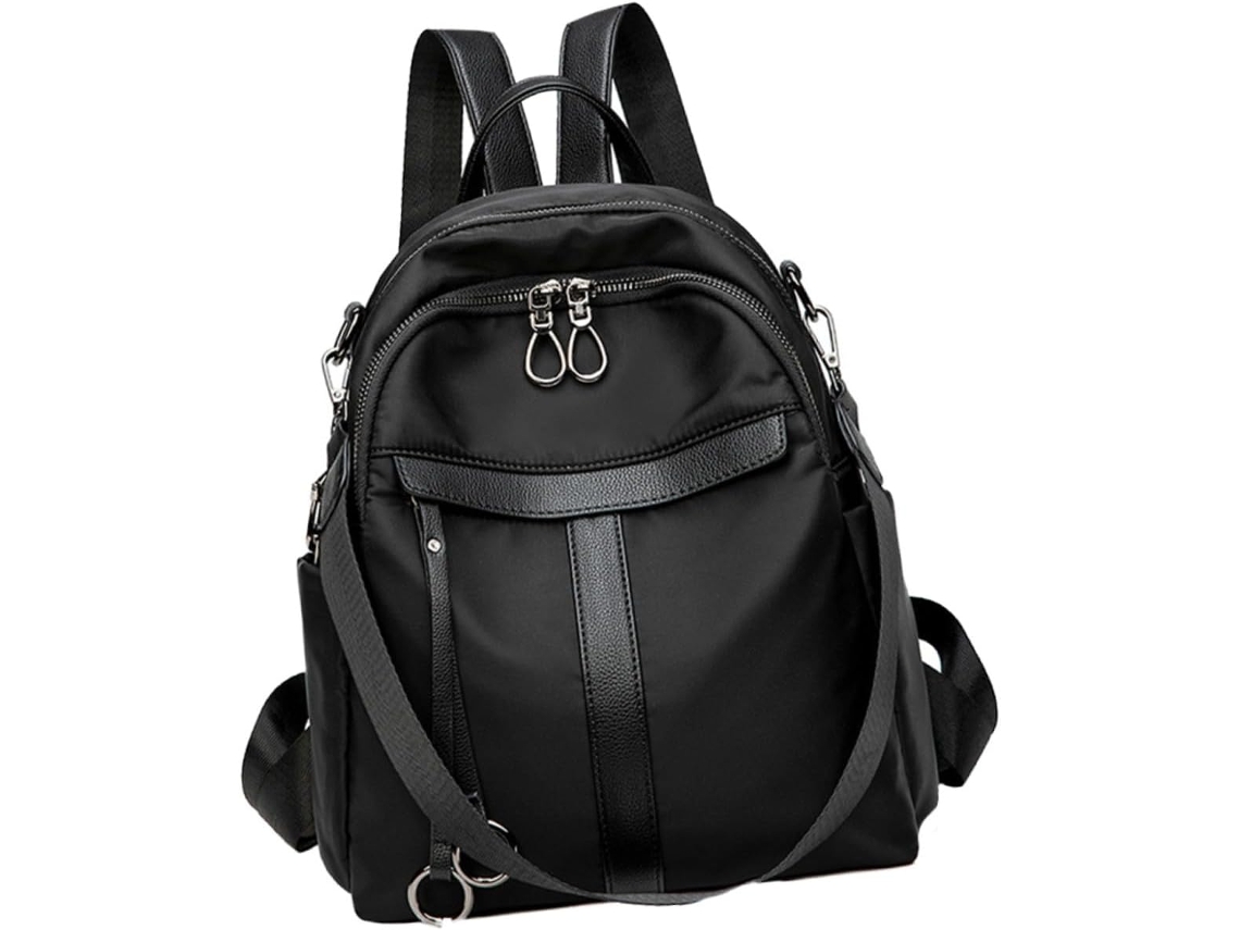 Mochila De Mujer Con Cremallera Y Correa Antirrobo Para El Hombro, Tamaño Grande, Ligera Y Práctica.