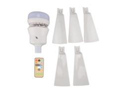 Rebe-ventilador De Techo Con Luz Regulable 3000k-6500k 3 Velocidades 3 Temporizadores Socket E26