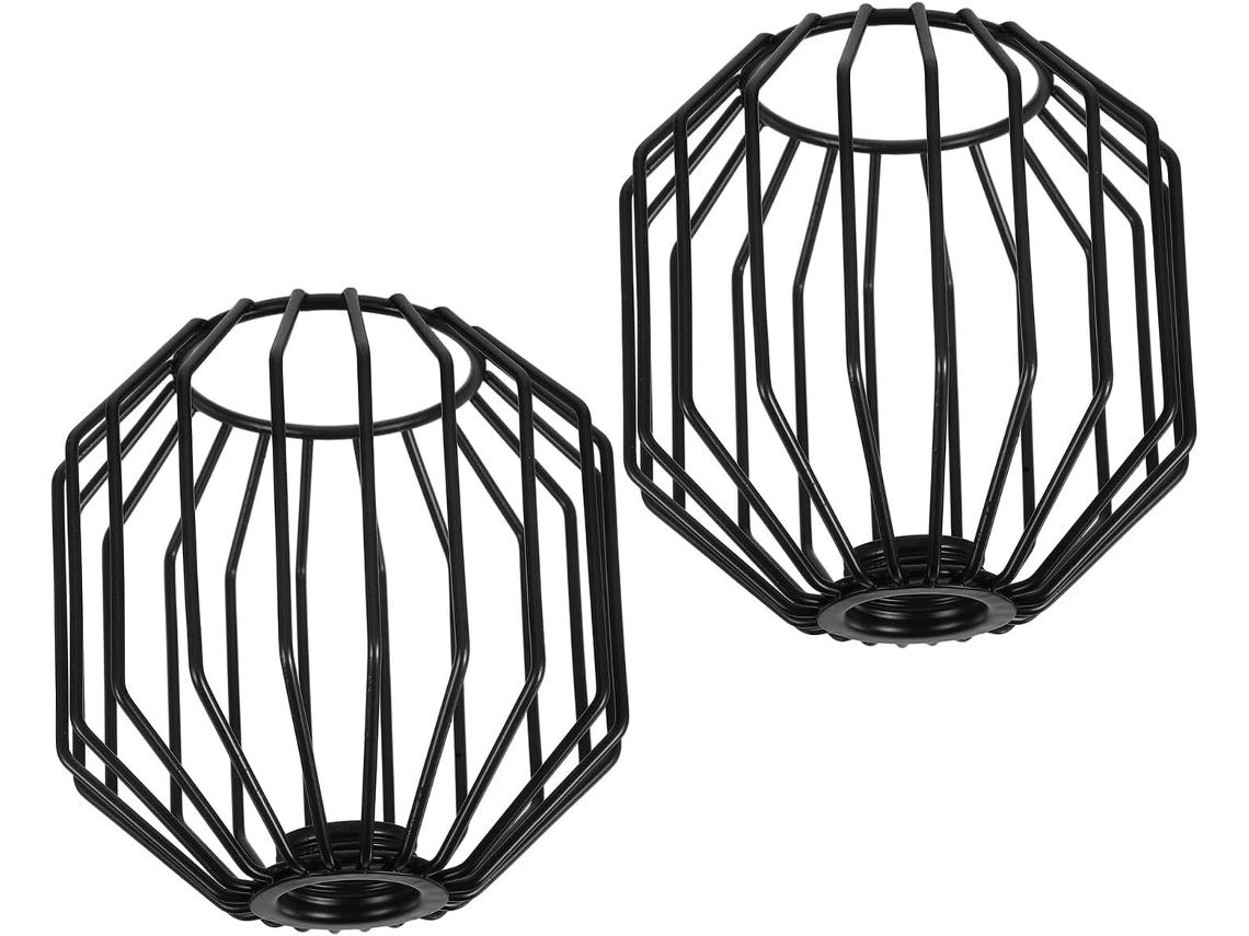 Piezas De Jaulas Colgantes De Metal Industrial Con Forma De Jaula Para Pájaros, Ideales Para La Protección De La Oficina Y El Dormitorio.
