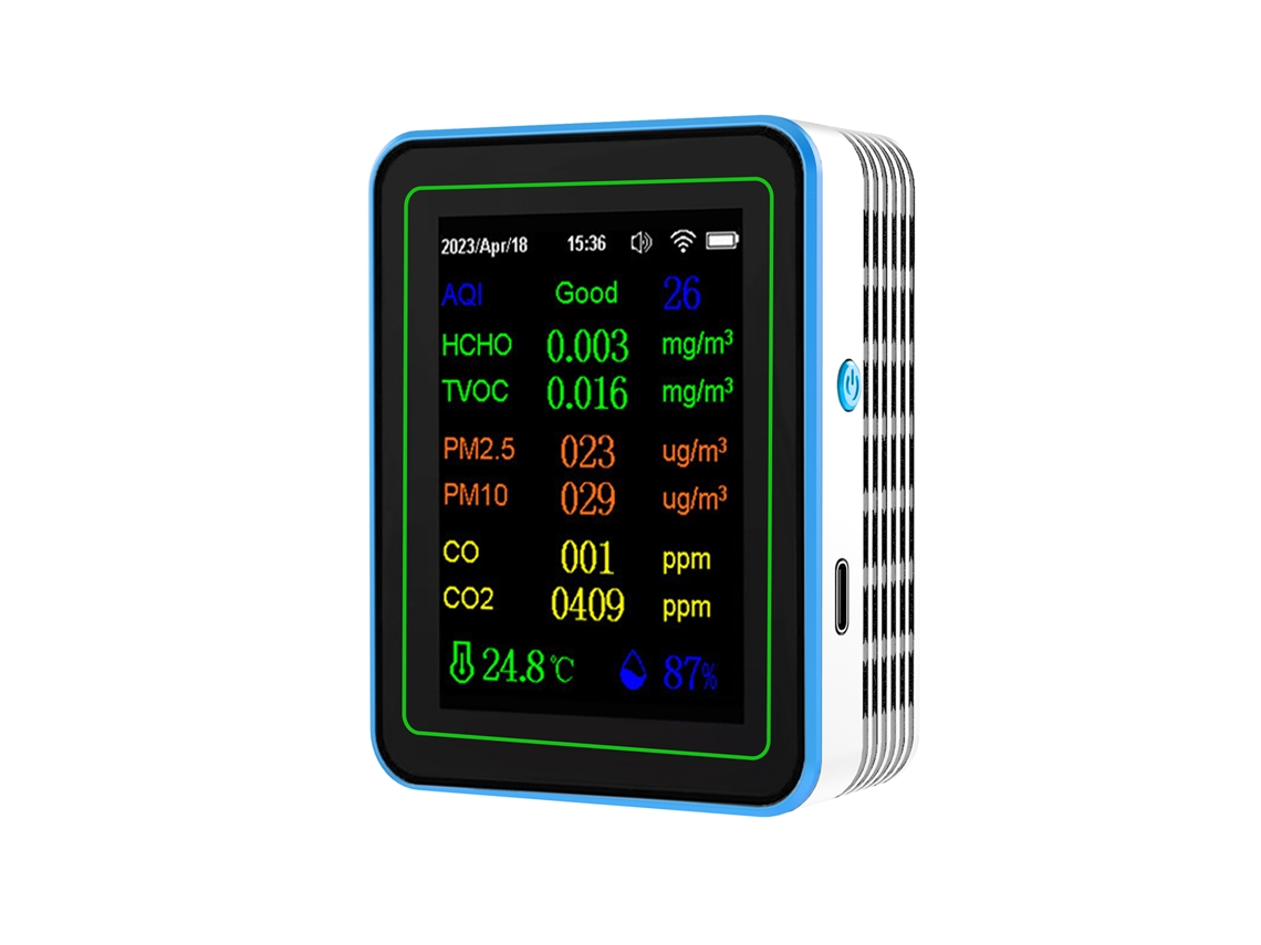 Detector De Calidad Del Aire Wifi 12 En 1 Co2 Pm2.5 Temp Humedad