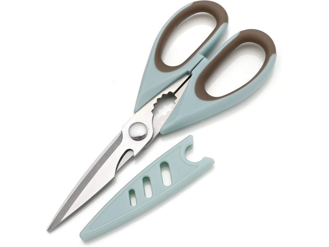 Tijeras de cocina 2025 para mujer, utensilios duraderos para cortar carne, huesos y verduras, de acero inoxidable, aptas para lavavajillas.
