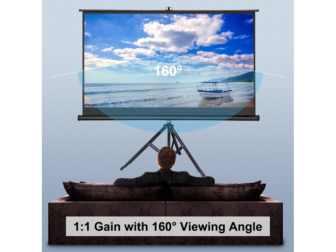 Pantalla De Proyector Con Trípode 16:9 4k 3d Portátil Interior Exterior Hogar Oficina