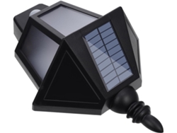 Lámpara De Pared Solar Led Con Sensor De Movimiento, Llama Negra Decorativa, Resistente Al Agua Para Iluminación.