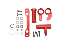 Conjunto de dirección RC de aleación de aluminio de alta resistencia 2026 para coches RC Arrma 1/7 1/8 Rojo