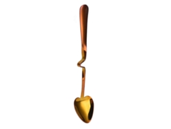 Cucharilla de acero inoxidable en forma de corazón para té, café o postre.