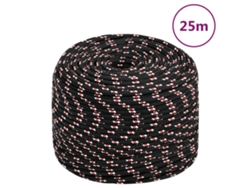 Cuerda De Barco Polipropileno Negra 10 Mm 25 M