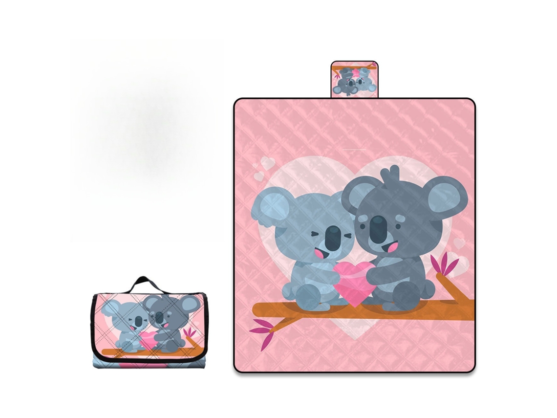 Esterilla De Picnic Impermeable Con Asa Portátil Y Plegable, Estampado De Dibujos Animados, 150x200cm (koala) Czhhmart