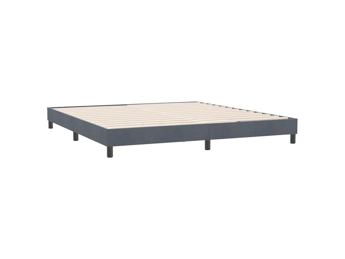Maison Exclusive - Estructura De Cama Sin Colchón Terciopelo Gris Oscuro 180x220cm