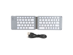 Mini teclado inalámbrico plegable portátil, blanco.