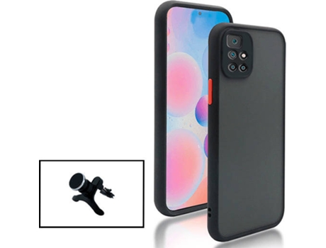 Kit Carcasa + Soporte de Auto Magnético con Pernas Xiaomi Redmi 10 2022 G4M Negro